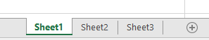 Onglets de feuille de calcul Excel affichés en bas du volet Excel