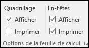Options de feuille de mise en page > - En-têtes > d’impression