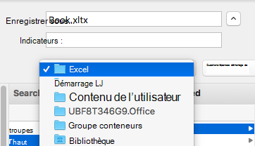 image montrant la boîte de dialogue Enregistrer sous
