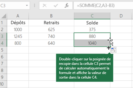 Exemple de calcul d’un solde d’exécution