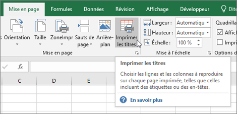 Imprimer les titres