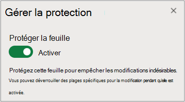 Gestion de la protection des feuilles