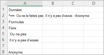 Résultats de l’exemple 5