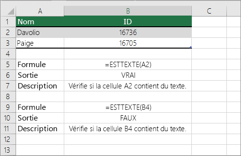 Exemples ISTEXT