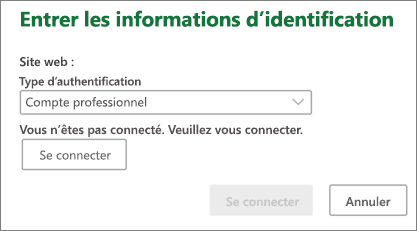 Invite d’informations d’identification SharePoint sur Mac