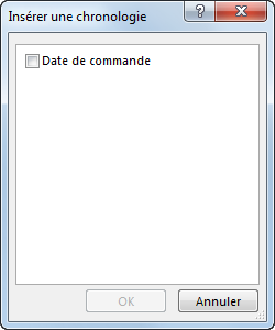 Boîte de dialogue Insérer une chronologie