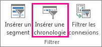 Insérer une chronologie sous l’onglet Analyse