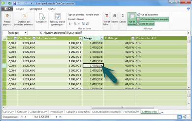 Contexte de ligne dans PowerPivot