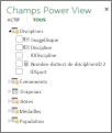 Table et champs masqués dans Power View