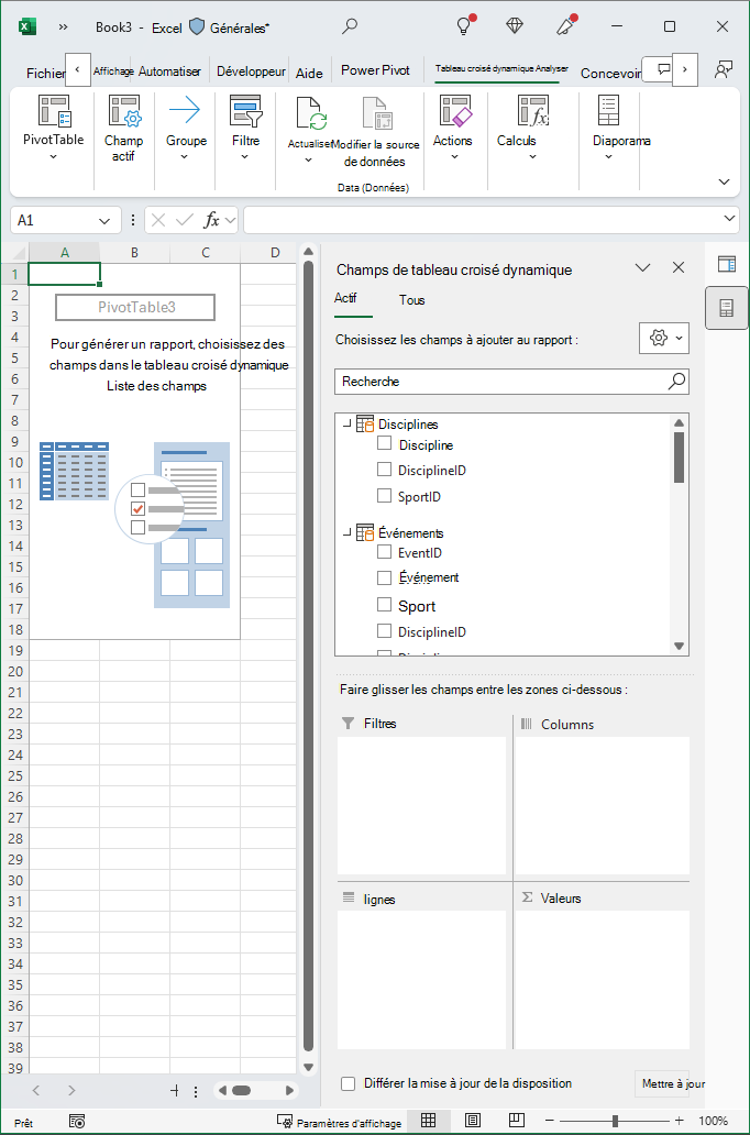 Tableau croisé dynamique vide