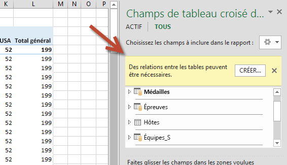 Invite de création d’une relation dans Champs de tableau croisé dynamique