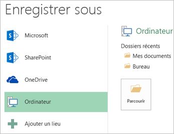 Choisissez une option d’emplacement.