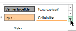 Bouton Autres dans la galerie de styles