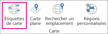 Option Étiquettes de carte dans Cartes 3D