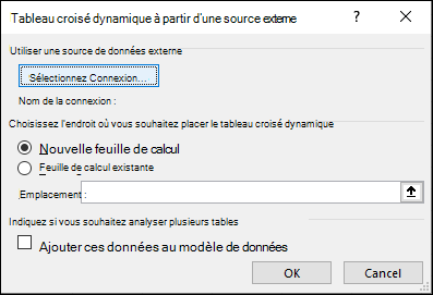 Tableau croisé dynamique à partir d’une source externe