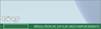 État de Power Map dans la barre d’outils Bing