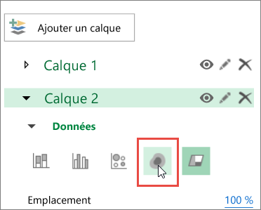 Icône Carte thermique dans le volet Calque