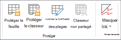 Protéger la feuille en cours de révision