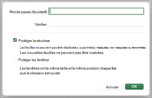 Protéger la structure et Windows MacOS