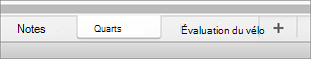Onglet Feuille sur MacOS.