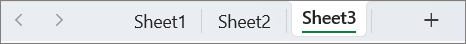 Onglet Feuille dans Windows.