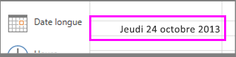 Format de date longue