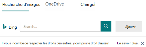 Rechercher des images à ajouter à une question