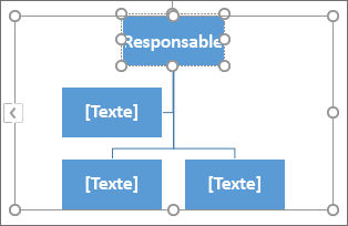 Saisie de texte dans une zone d’un graphique SmartArt