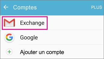 Sélectionner votre compte