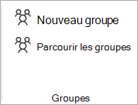 Dans le ruban, sélectionnez Parcourir les groupes