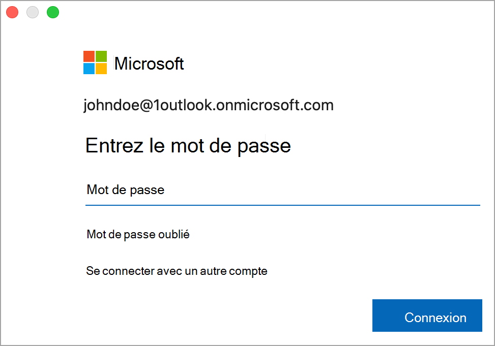 Page Informations d’identification