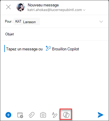 Boîte de message Composer dans iOS et Android