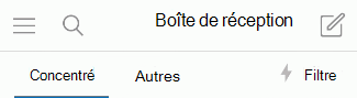 Basculer sur et en dehors de la boîte de réception Prioritaire sur IOS