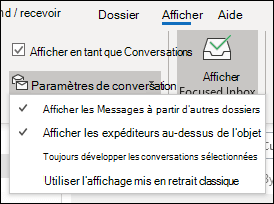 Paramètres de conversation