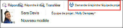 Demander à rejoindre un groupe à partir d’un courrier électronique