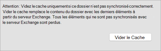 Affiche le bouton Vider le cache et l'avertissement sur l'onglet Général
