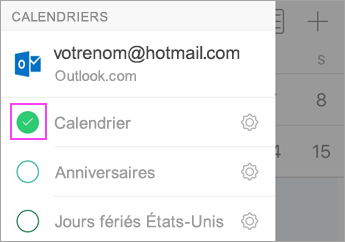 Vérifier la synchronisation du calendrier