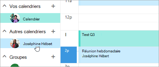 Calendrier partagé