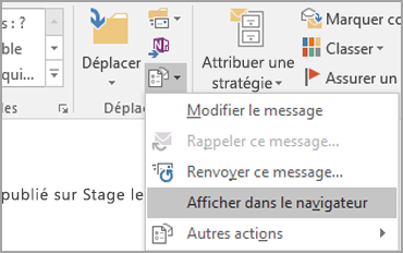 Sélectionnez Afficher dans le navigateur.