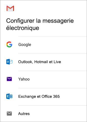Sélectionner Exchange