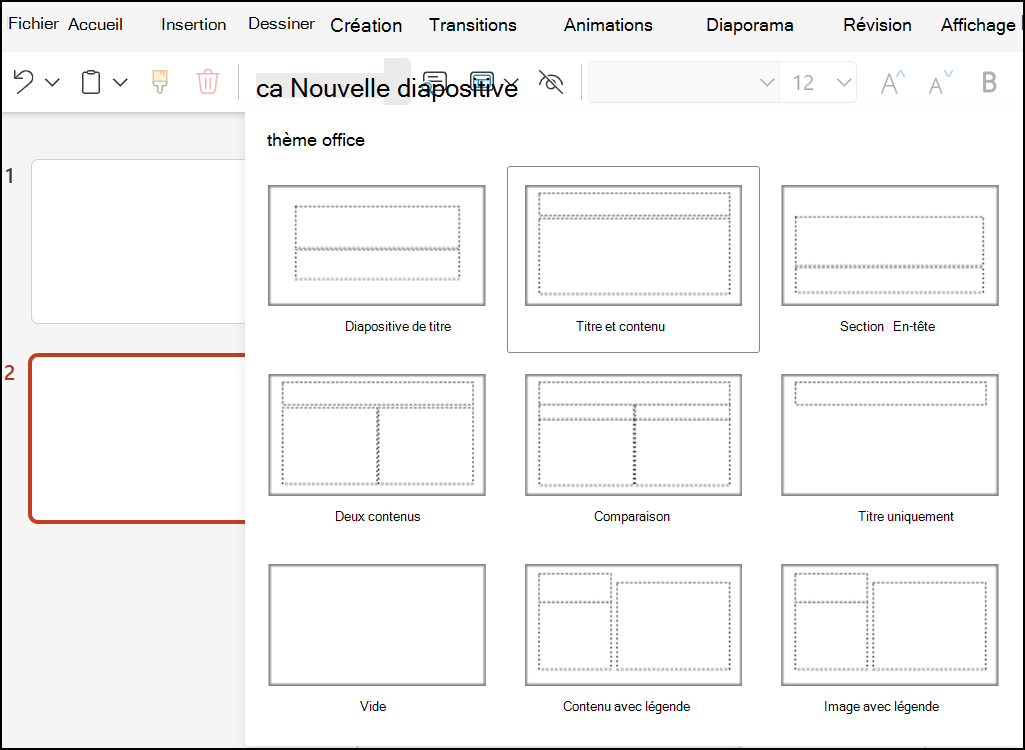 Disposition des diapositives dans PowerPoint
