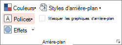 Options d’arrière-plan