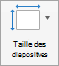 Bouton Taille de la diapositive