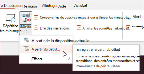 Bouton Enregistrer dans le ruban
