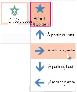 Cliquer sur Options d’effet