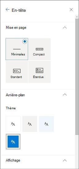 Modifier l’en-tête look