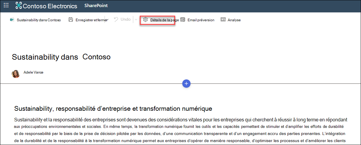 emplacement du bouton détails de la page