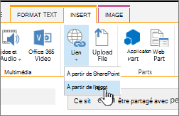 Insérer un lien à l’aide d’une adresse web