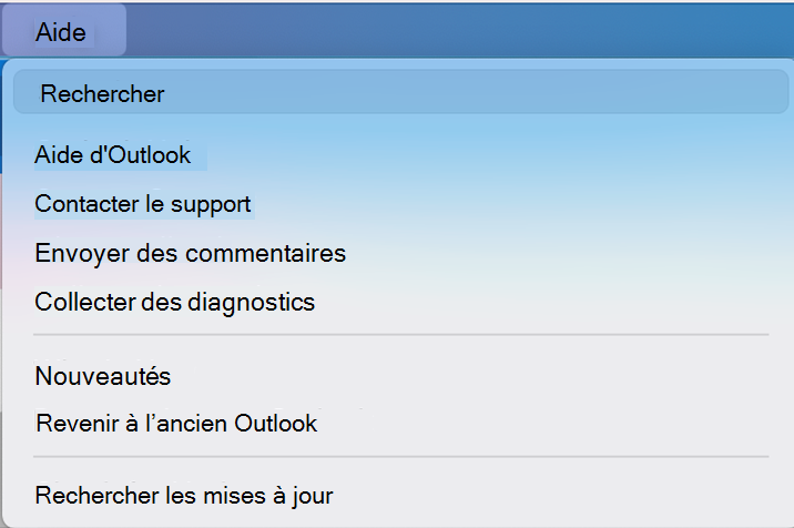 basculer vers les nouvelles options d’Outlook