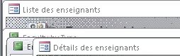 Mode d’affichage des fenêtres d’objets en vue superposée
